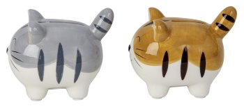 Lustige Katze als Spardose h=9,5cm