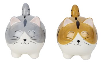 Funny cat as money bank h=12,5cm