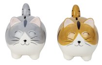 Lustige Katze als Spardose h=12,5cm