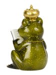 Frosch mit goldener Krone & Buch in der