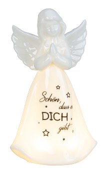 Engel betend mit Schrift "Schön, dass es