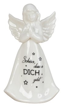 Engel betend mit Schrift "Schön, dass es