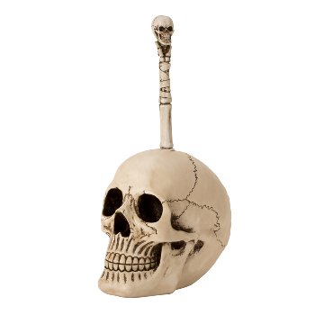 Toiletbrush skull h=31,5cm w=17cm