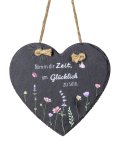Slate heart with print 15x15cm for
