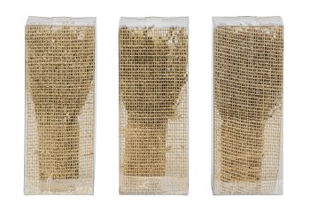 Trockenblumen-Gesteck gepackt in