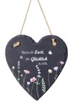Slate heart with print 21,5x20cm for