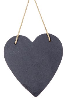 Schiefer Herz mit Druck 21,5x20cm zum