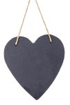 Schiefer Herz mit Druck 21,5x20cm zum