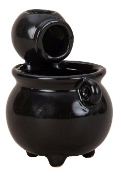 Incense cone holder "Pot" black h=10cm