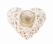 willow heart with glass as T-light