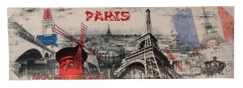 Bilddrucke 'Paris-Design' 140cmx45cmx3cm