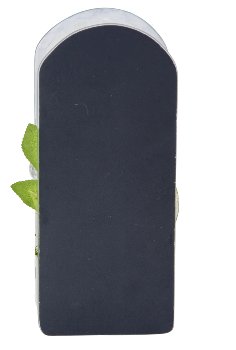 Glasdeko mit weißer Rosendeko für