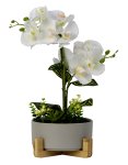 Orchid flower decoration in pot h=36cm