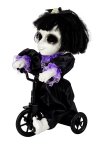 Halloween-Horrorpuppe auf Fahrrad h=37cm