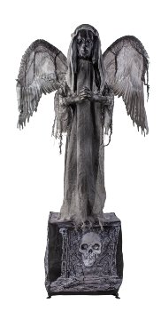 Halloween-Horrorengel auf Säule h=168cm