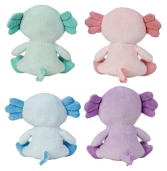 Plüsch Axolotl sitzend h=27cm sort.