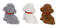 Pudel-Hunde sitzend h=14,5cm b=15cm