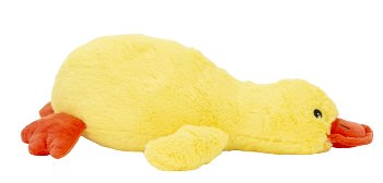 Plüschente gelb liegend l=36cm