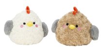 Plush hens sitting h=20cm asst.