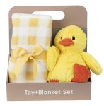 Plush duck h=20cm with fleece