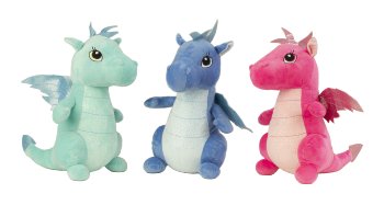 Plush dragons with cute eyes h=34cm