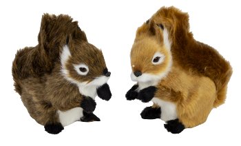 Eichhörnchen h=14cm b=15cm sort.