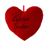 Heart pillow red "Liebster Bruder"