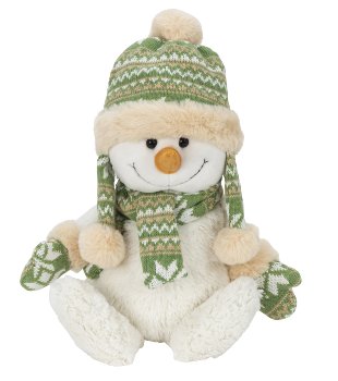 Plüsch Schneemann mit Mütze & Schal