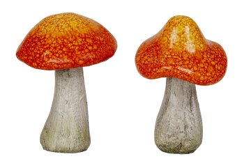 Mushrooms red/orange standing h=21cm