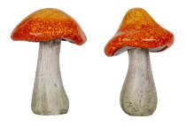 Mushrooms red/orange standing h=21cm