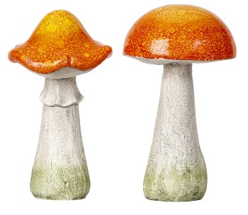 Pilze rot/orange stehend h=28+30cm