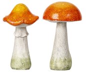Mushrooms red/orange standing h=28+30cm