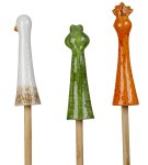Zaun-Tiere Frosch h=29cm,Ente h=28cm &