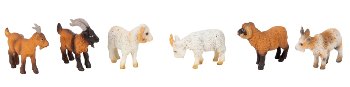 Goat white and brown h=4-5cm w=6cm,