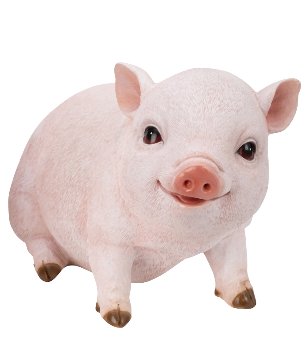 Schwein sitzend h=20cm l=30cm