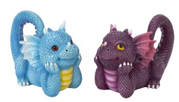 Süße Drachen in lila & blau h=12cm