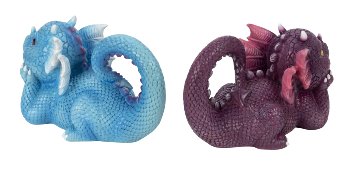 Süße Drachen in lila & blau h=12cm