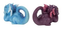 Süße Drachen in lila & blau h=12cm