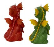 Süße Drachen in rot & grün h=22,5cm