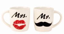 Cup set 'Mr. & Mrs.' h=9,3 cm d=8,5 cm