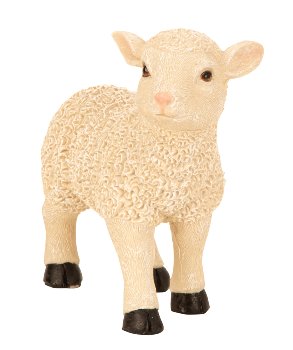 Sheep white-cream standing h=16,5cm