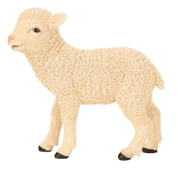 Sheep white-cream standing h=23cm