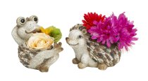 Frosch & Igel in grau-braun als