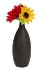 Porzellan Vase schwarz h=23cm d=9cm