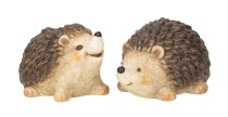 Igel lachend h=10,5cm b=15+17cm sort.