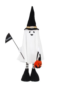 Stoff-Gespenst mit Sense in der Hand