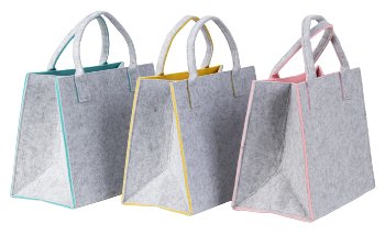 Felt bag 2 colors (outside light grey)