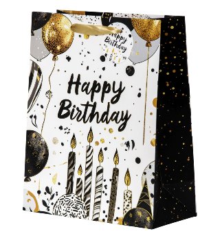 Geschenktüte "Happy Birthday Kerzen" mit