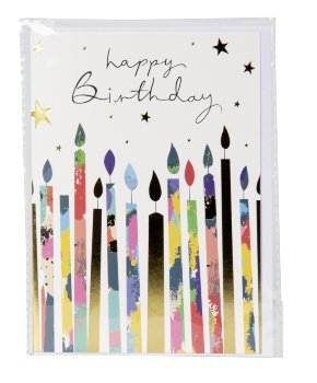 Geschenkkarte "Happy Birthday Kerzen"