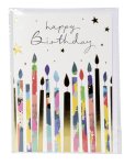 present card "Happy Birthday candles"